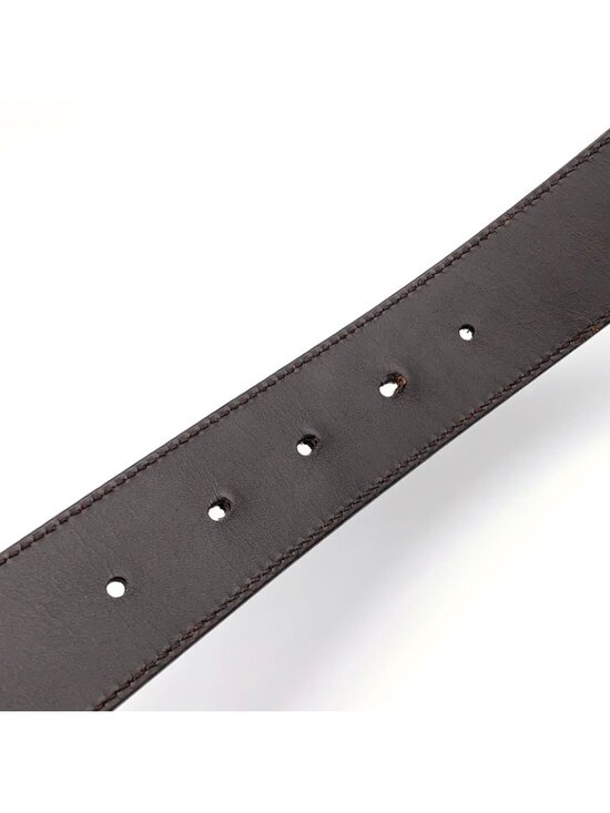 Gucci Interlocking Reversible Leather Brown Black Belt Silver main image 10